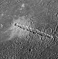 Catena di crateri su Ganimede