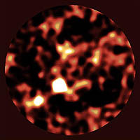 Immagine dell'Hubble Deep Field dallo SCUBA