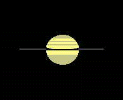 Edge-On Saturn
